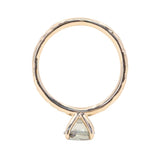 1.28ct Round Opalescent Sapphire Evergreen Carved Solitaire in 14k Yellow Gold