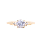 0.97ct Salt and Pepper Diamond and Princess Cut Diamond Rapids Low Profile Ring in 14k Yellow Gold