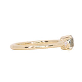 0.71ct Bicolor Round Montana Sapphire and Princess Cut Diamond Rapids Low Profile Ring in 18k Yellow Gold