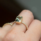 Low Profile Bezel with Pavé Set Diamonds- Setting