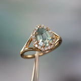 Split Shank Low Profile Halo with Pavé Set Diamonds - Setting