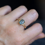 2.08ct Elongated Cushion Cut Sapphire Low Profile Six Prong Split Shank Solitaire in 14k Yellow Gold