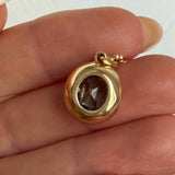3.40ct Oval Madagascar Bicolor Sapphire 10 Prong Pendant in 14k Yellow Gold