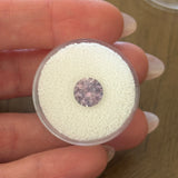 2.40CT ROUND PRECISION CUT MONTANA SAPPHIRE, MAUVE PURPLE-PINK, 8X5.5MM UNTREATED
