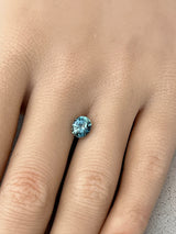 1.65CT OVAL PRECISION CUT MONTANA SAPPHIRE, BI-COLOR TEAL, 7.3X6.2MM