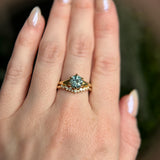 1.70ct Unheated Montana Sapphire Low Profile Six Prong Split Shank Solitaire in 18k Yellow Gold