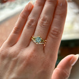 1.70ct Unheated Montana Sapphire Low Profile Six Prong Split Shank Solitaire in 18k Yellow Gold