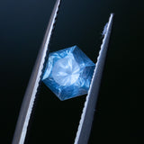 2.05CT HEXAGON BRILLIANT MONTANA SAPPHIRE, PERIWINKLE BLUE, UNTREATED, 7.5X6.5X5MM