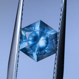 2.05CT HEXAGON BRILLIANT MONTANA SAPPHIRE, PERIWINKLE BLUE, UNTREATED, 7.5X6.5X5MM