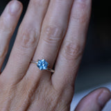 2.05CT HEXAGON BRILLIANT MONTANA SAPPHIRE, PERIWINKLE BLUE, UNTREATED, 7.5X6.5X5MM