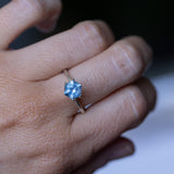 2.05CT HEXAGON BRILLIANT MONTANA SAPPHIRE, PERIWINKLE BLUE, UNTREATED, 7.5X6.5X5MM