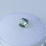 0.91CT ELONGATED CUSHION PRECISION CUT MONTANA SAPPHIRE, GREEN YELLOW, 6X5X3.5MM
