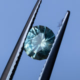 0.91CT ELONGATED CUSHION PRECISION CUT MONTANA SAPPHIRE, GREEN YELLOW, 6X5X3.5MM