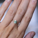 0.91CT ELONGATED CUSHION PRECISION CUT MONTANA SAPPHIRE, GREEN YELLOW, 6X5X3.5MM