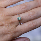 0.91CT ELONGATED CUSHION PRECISION CUT MONTANA SAPPHIRE, GREEN YELLOW, 6X5X3.5MM