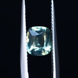 1.60CT CUSHION MADAGASCAR SAPPHIRE, LIGHT SAGE GREEN WITH YELLOW AND BLUE, 7.29X6.39X3.84MM