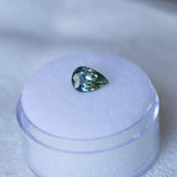 1.03CT PEAR MADAGASCAR SAPPHIRE, PARTI GREEN BLUE YELLOW, 7.86X5.52X3.18MM, UNTREATED