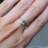 1.03CT PEAR MADAGASCAR SAPPHIRE, PARTI GREEN BLUE YELLOW, 7.86X5.52X3.18MM, UNTREATED