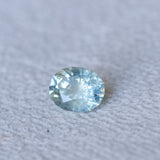 1.11CT OVAL PRECISION CUT MONTANA SAPPHIRE, ICY AQUA BLUE GREEN, 6.43X5.29X3.94MM