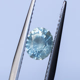 1.11CT OVAL PRECISION CUT MONTANA SAPPHIRE, ICY AQUA BLUE GREEN, 6.43X5.29X3.94MM