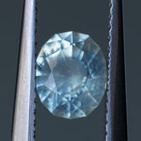 1.11CT OVAL PRECISION CUT MONTANA SAPPHIRE, ICY AQUA BLUE GREEN, 6.43X5.29X3.94MM