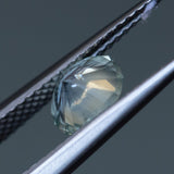 1.11CT OVAL PRECISION CUT MONTANA SAPPHIRE, ICY AQUA BLUE GREEN, 6.43X5.29X3.94MM