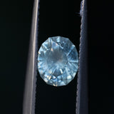 1.11CT OVAL PRECISION CUT MONTANA SAPPHIRE, ICY AQUA BLUE GREEN, 6.43X5.29X3.94MM