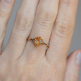 1.30ct Unheated Bicolor Montana Sapphire Low Profile Six Prong Split Shank Solitaire in 14k Rose Gold