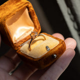 1.30ct Unheated Bicolor Montana Sapphire Low Profile Six Prong Split Shank Solitaire in 14k Rose Gold