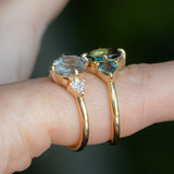 1.56ct Parti Marquise Sapphire and Trillion Sapphire Antique Compass Set Low Profile Ring in 18k Yellow Gold