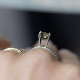 0.95CT FANCY PRECISION OVAL AUSTRALIAN SAPPHIRE, MINTY GREEN TEAL, 5.88X5MM