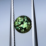 0.84CT PRECISION ROUND AUSTRALIAN SAPPHIRE, FOREST GREEN, 5.52X3.80MM