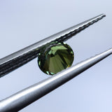 0.84CT PRECISION ROUND AUSTRALIAN SAPPHIRE, FOREST GREEN, 5.52X3.80MM