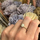 1.30ct Round Crown Jubilee® Cut Diamond 4-Prong Evergreen Solitaire with Embedded Diamonds in 14k Yellow Gold