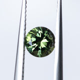 0.84CT PRECISION ROUND AUSTRALIAN SAPPHIRE, FOREST GREEN, 5.52X3.80MM