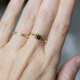 0.84CT PRECISION ROUND AUSTRALIAN SAPPHIRE, FOREST GREEN, 5.52X3.80MM