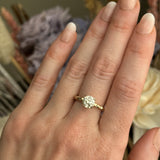 1.30ct Round Crown Jubilee® Cut Diamond 4-Prong Evergreen Solitaire with Embedded Diamonds in 14k Yellow Gold