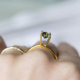 0.84CT PRECISION ROUND AUSTRALIAN SAPPHIRE, FOREST GREEN, 5.52X3.80MM