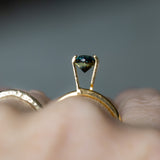 0.93CT ROUND AUSTRALIAN SAPPHIRE, PARTI BLUE TEAL GREEN, 5.43X4.06MM, UNHEATED