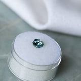 0.91CT OVAL PRECISION CUT AUSTRALIAN SAPPHIRE, AQUA PARTI TEAL, 6.37X4.79MM, UNHEATED