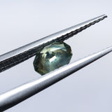 0.91CT OVAL PRECISION CUT AUSTRALIAN SAPPHIRE, AQUA PARTI TEAL, 6.37X4.79MM, UNHEATED
