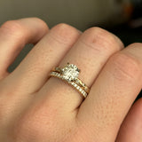 1.30ct Round Crown Jubilee® Cut Diamond 4-Prong Evergreen Solitaire with Embedded Diamonds in 14k Yellow Gold