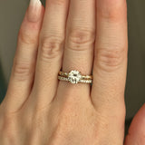 1.30ct Round Crown Jubilee® Cut Diamond 4-Prong Evergreen Solitaire with Embedded Diamonds in 14k Yellow Gold