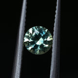 0.65CT PRECISION ROUND AUSTRALIAN SAPPHIRE, MINTY SPRING GREEN, 5.02X3.27MM