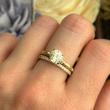 1.30ct Round Crown Jubilee® Cut Diamond 4-Prong Evergreen Solitaire with Embedded Diamonds in 14k Yellow Gold