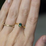 0.73CT OVAL AUSTRALIAN SAPPHIRE, PARTI TEAL GREEN, 6.29X4.60MM