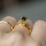 0.73CT OVAL AUSTRALIAN SAPPHIRE, PARTI TEAL GREEN, 6.29X4.60MM