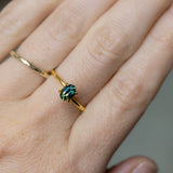 0.73CT OVAL AUSTRALIAN SAPPHIRE, PARTI TEAL GREEN, 6.29X4.60MM