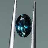 0.75CT OVAL AUSTRALIAN SAPPHIRE, DEEP TEAL, 6.7X4.7X3.26MM