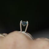 0.75CT OVAL AUSTRALIAN SAPPHIRE, DEEP TEAL, 6.7X4.7X3.26MM